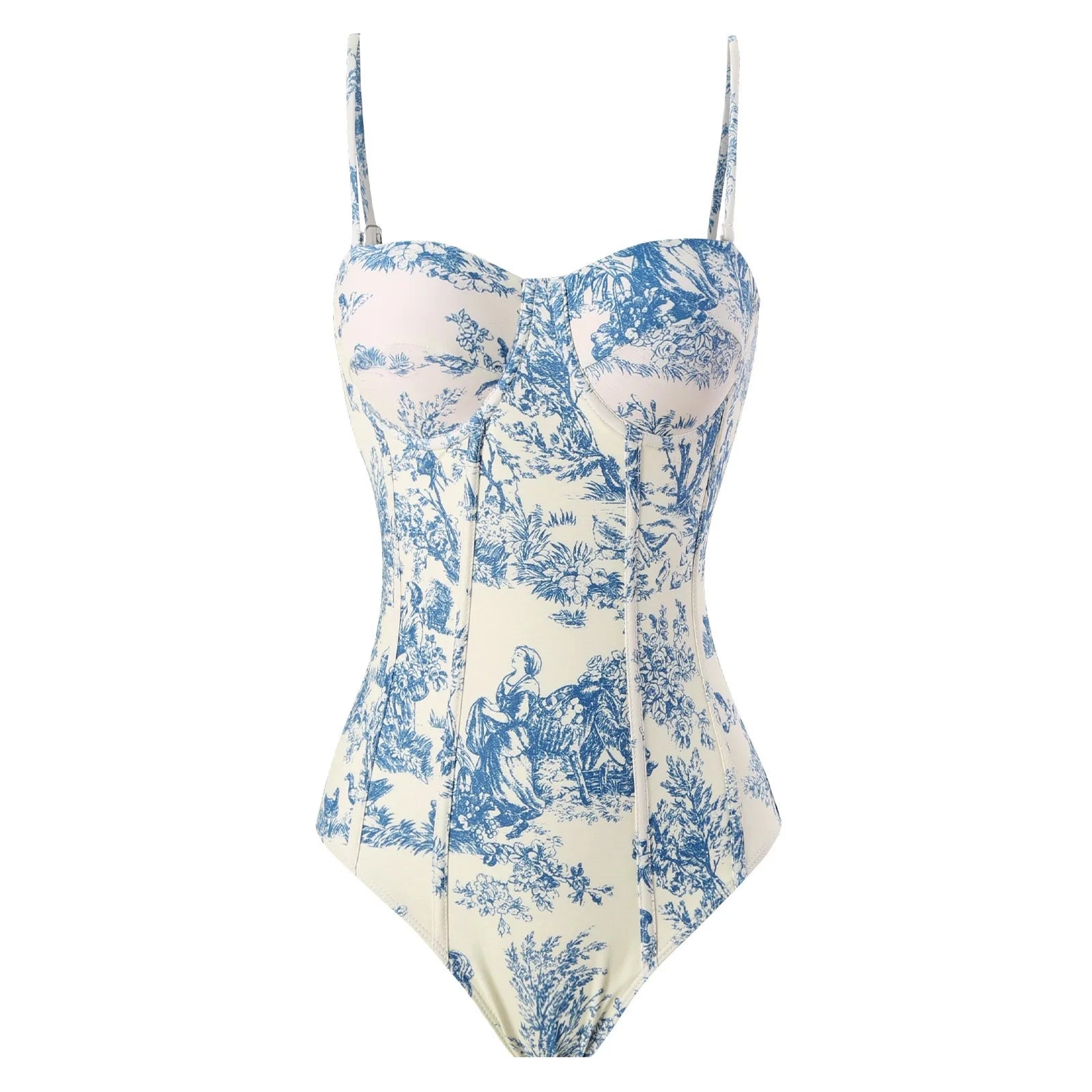 2023 New Arrival Push Up Women Bikini Set Floral Printed Ruffle Bikinis Strappy Bandage Swimwear Brazilian Biquini Bathing Suit