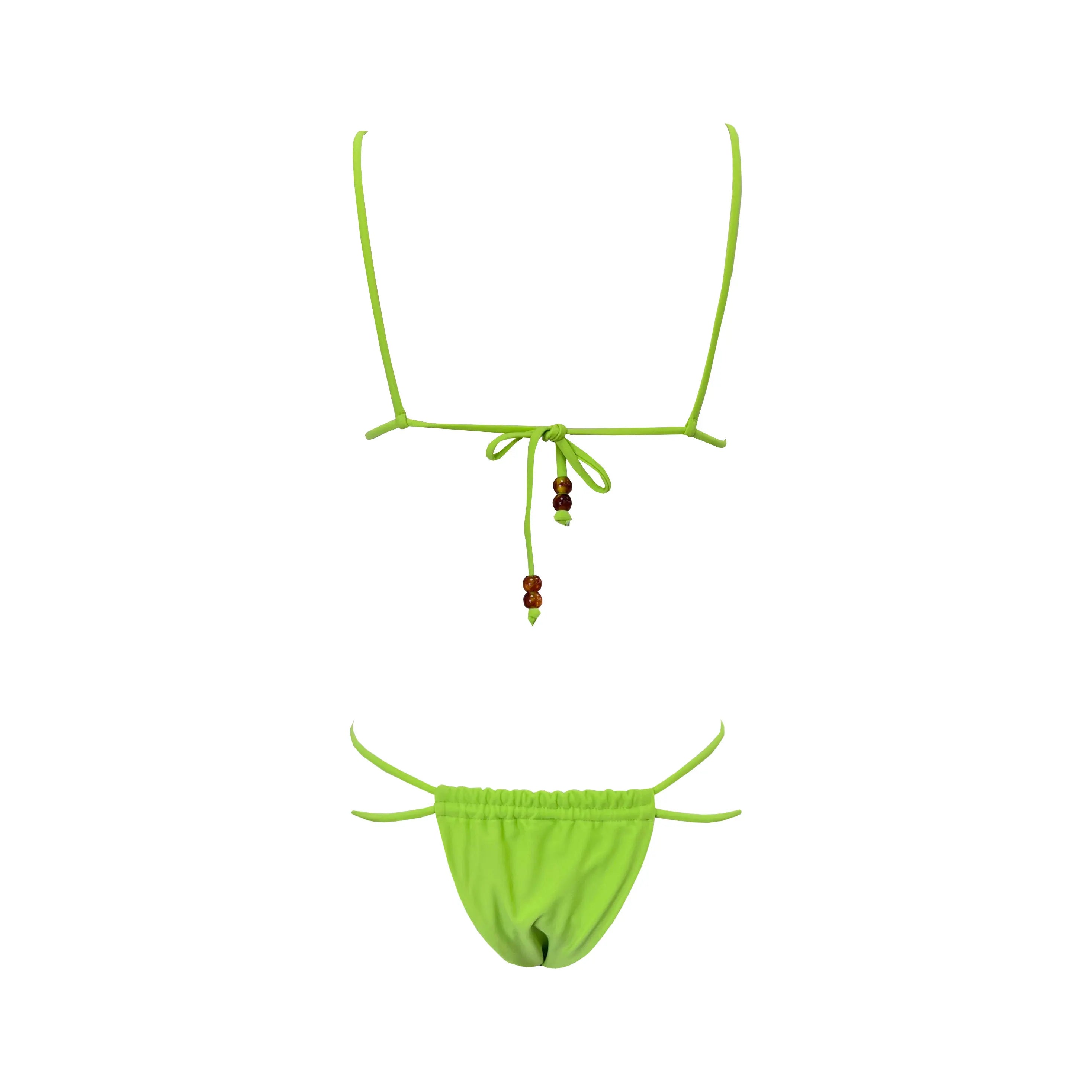 Sexy Tube Top Bikini Set Women Swimwear Strappy Backless Biquini Swimsuit Lady Bathing Suit 2024 New Holiday Beachwear Female
