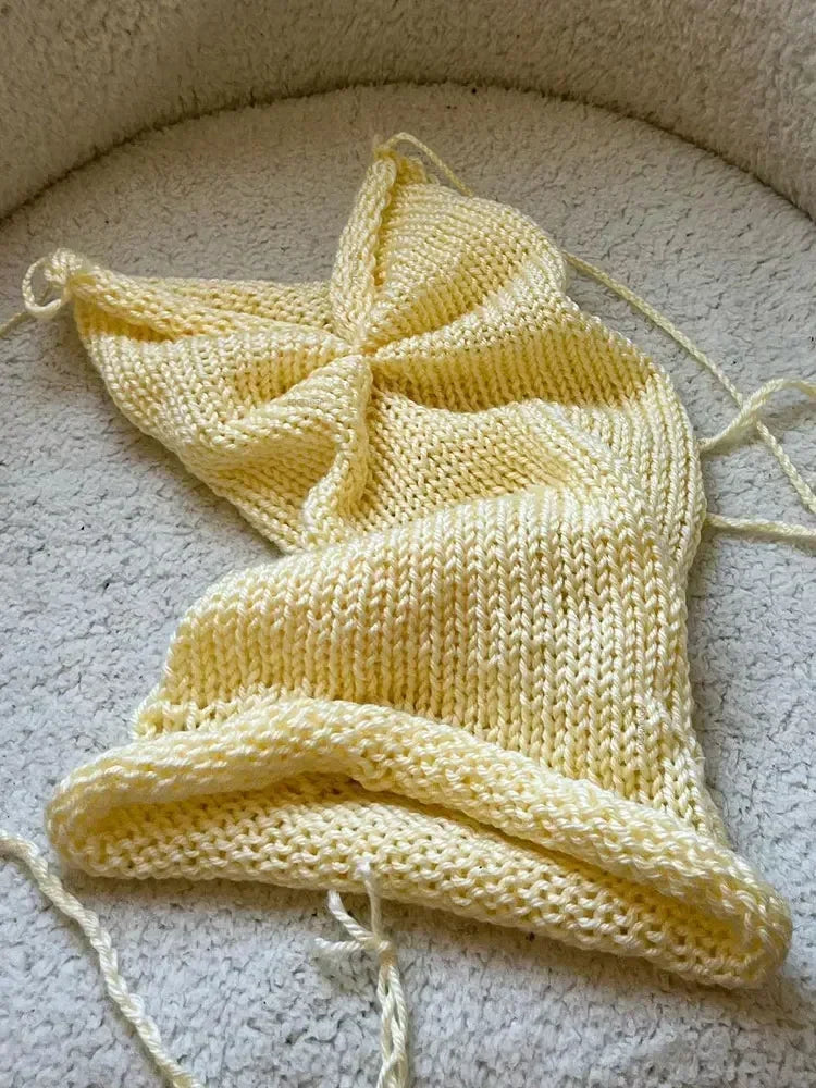 Moda Sarı Sevimli Örgü Kaşkorse Üst Plaj Mini Etek Seti 2025 Yaz kadın Tatil Mayo Cover Up Rahat Iki parçalı K166