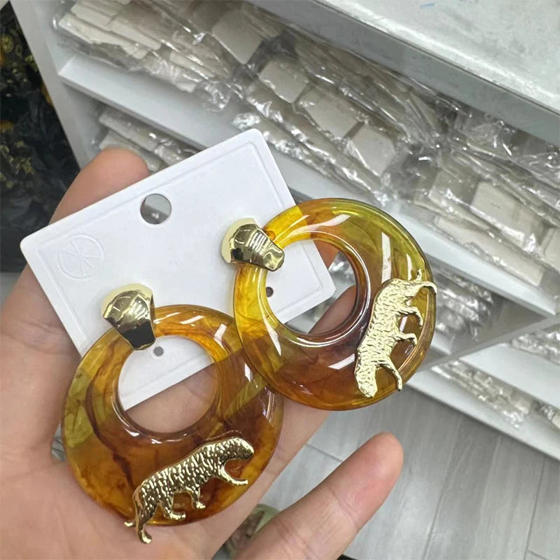 Exaggerate Luxury Earrings Trend Fashion Women Jewelry Exquisite Personality Party Gifts Geometric Accessories Unique RG0405