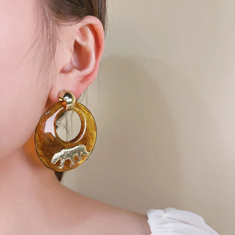 Exaggerate Luxury Earrings Trend Fashion Women Jewelry Exquisite Personality Party Gifts Geometric Accessories Unique RG0405