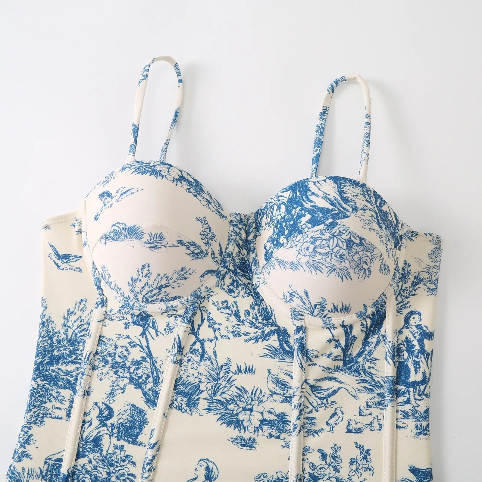 2023 New Arrival Push Up Women Bikini Set Floral Printed Ruffle Bikinis Strappy Bandage Swimwear Brazilian Biquini Bathing Suit