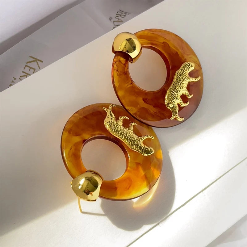 Exaggerate Luxury Earrings Trend Fashion Women Jewelry Exquisite Personality Party Gifts Geometric Accessories Unique RG0405