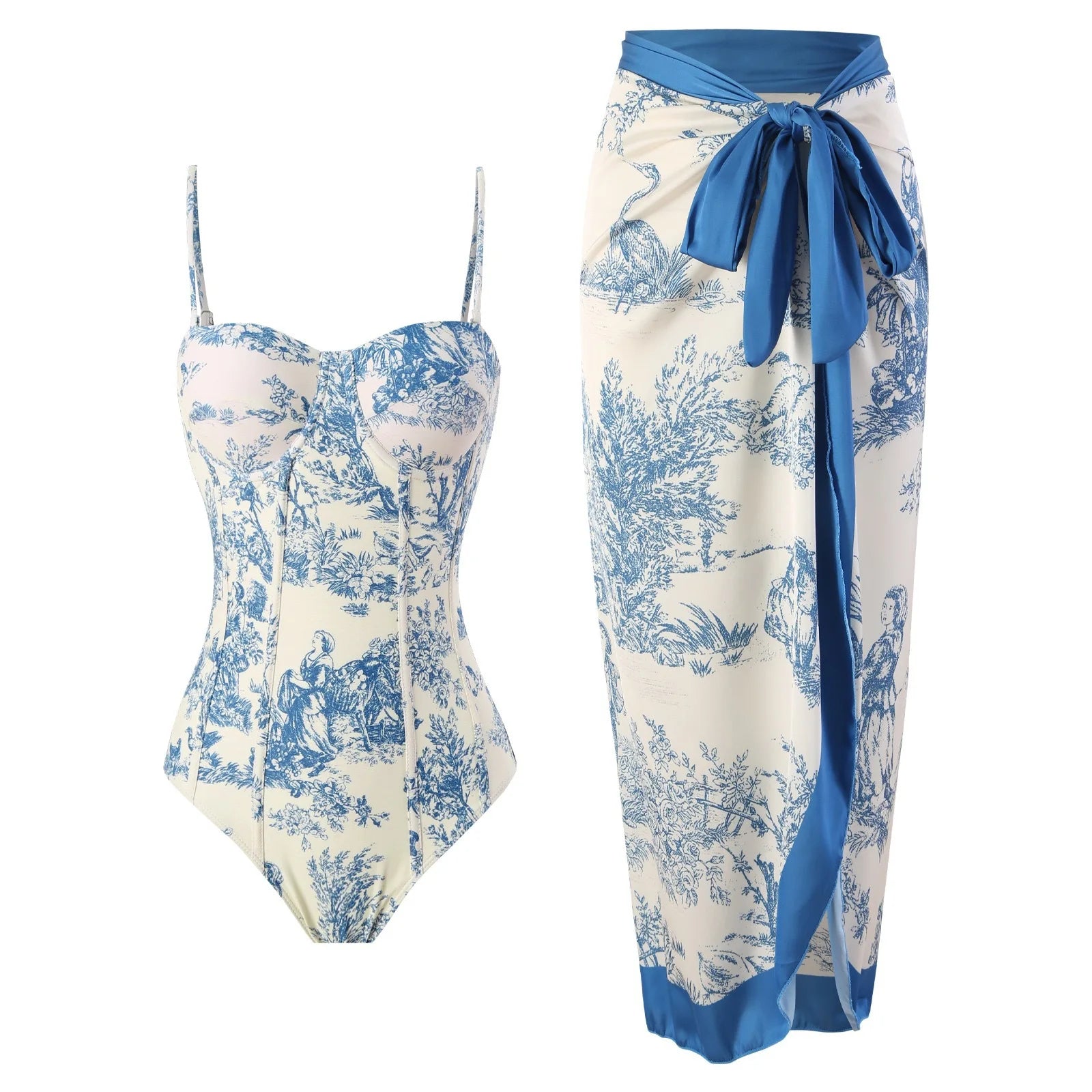 2023 New Arrival Push Up Women Bikini Set Floral Printed Ruffle Bikinis Strappy Bandage Swimwear Brazilian Biquini Bathing Suit