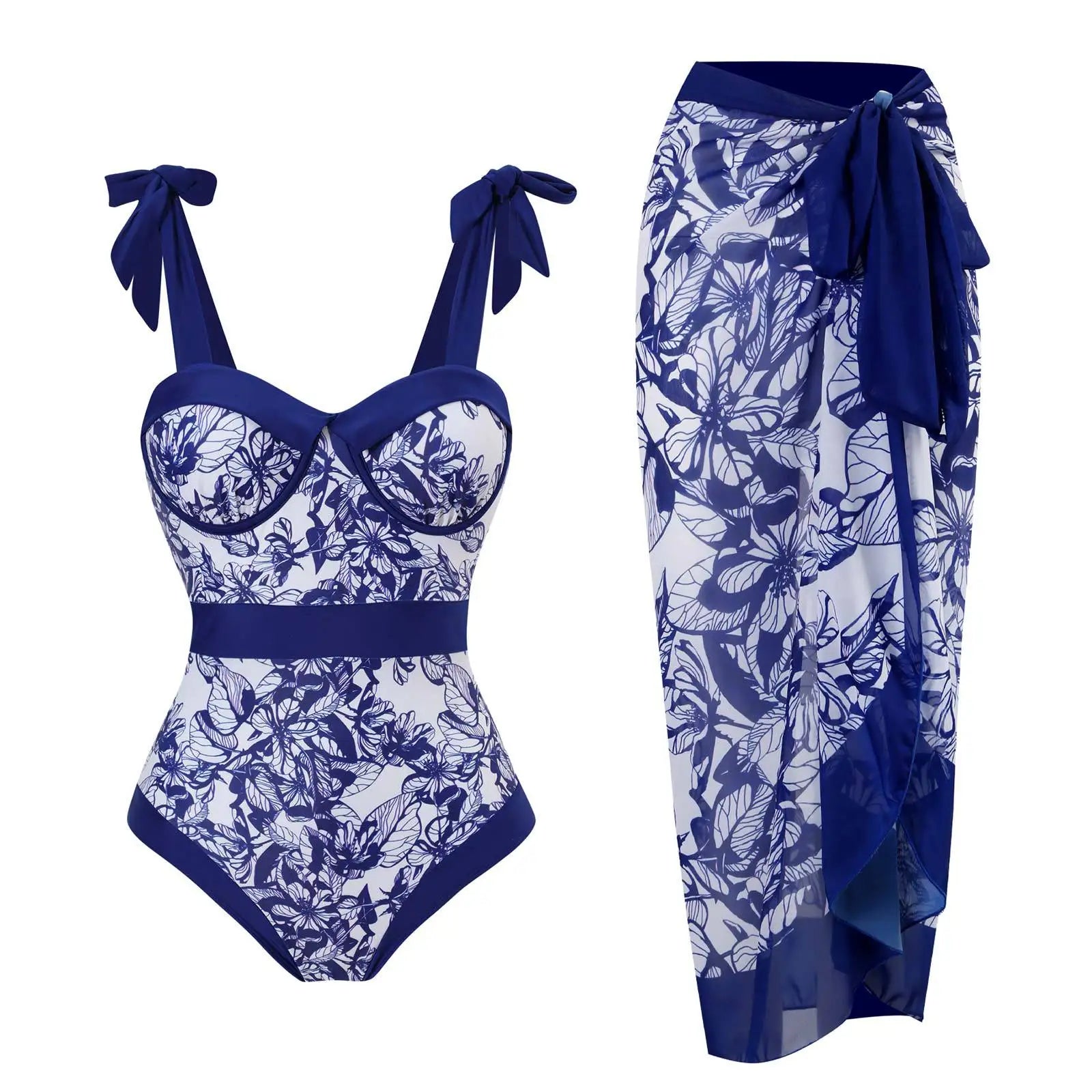2023 New Arrival Push Up Women Bikini Set Floral Printed Ruffle Bikinis Strappy Bandage Swimwear Brazilian Biquini Bathing Suit
